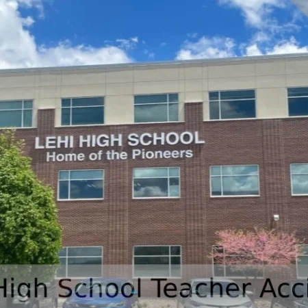 Lehi high school teacher accident: Welding classroom with emergency responders